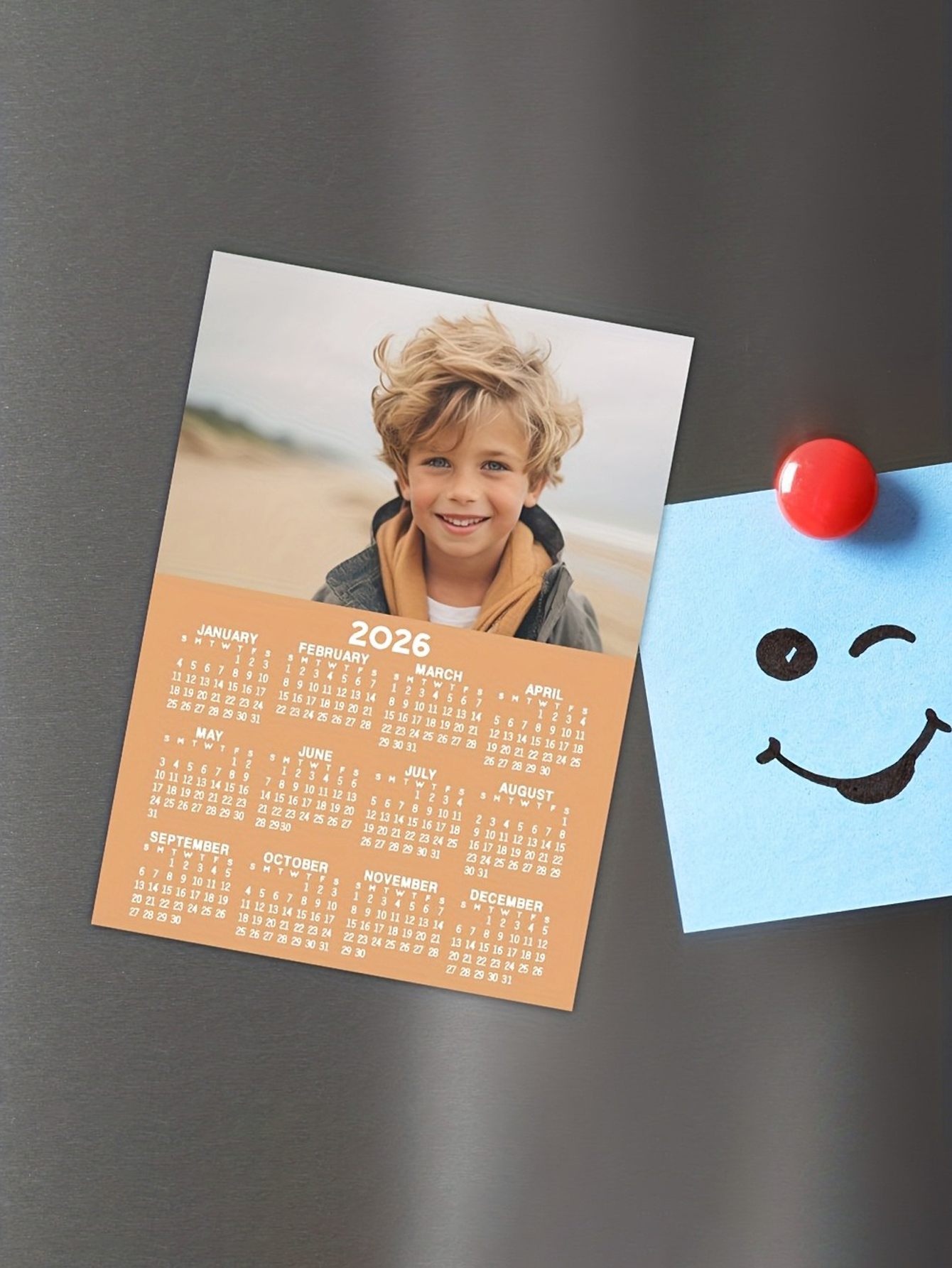 Custom Photo Magnetic Calendar 2026
